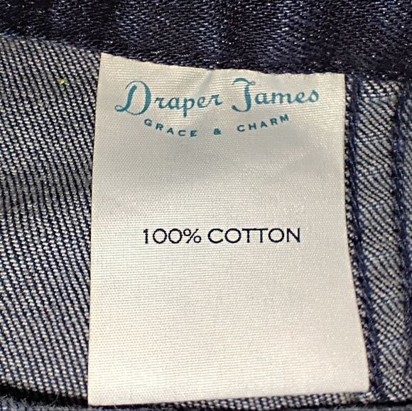 Draper James Denim Button-Front A- line Skirt - Picture 3 of 5